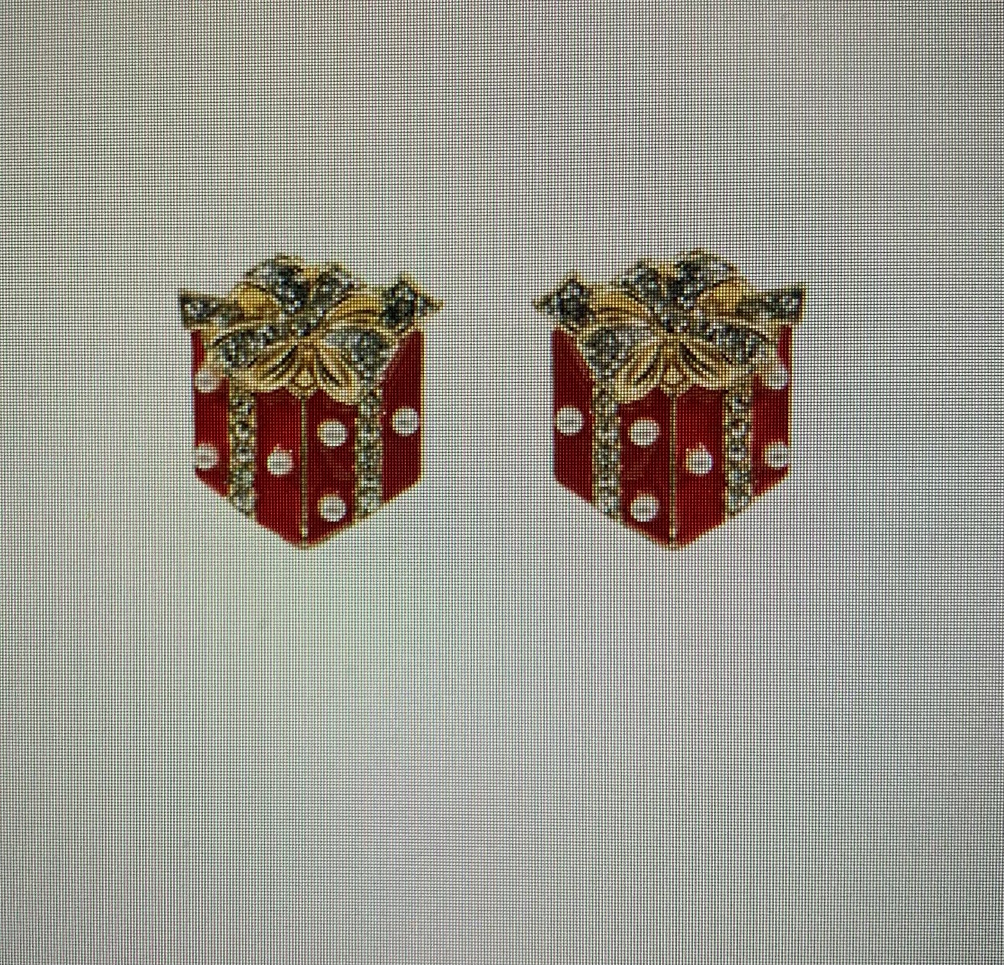 Christmas Gift Box Stud Earrings
