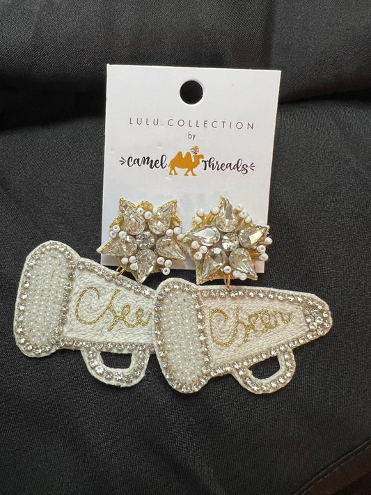 Cheer Out Beaded Rhinestone Earrings