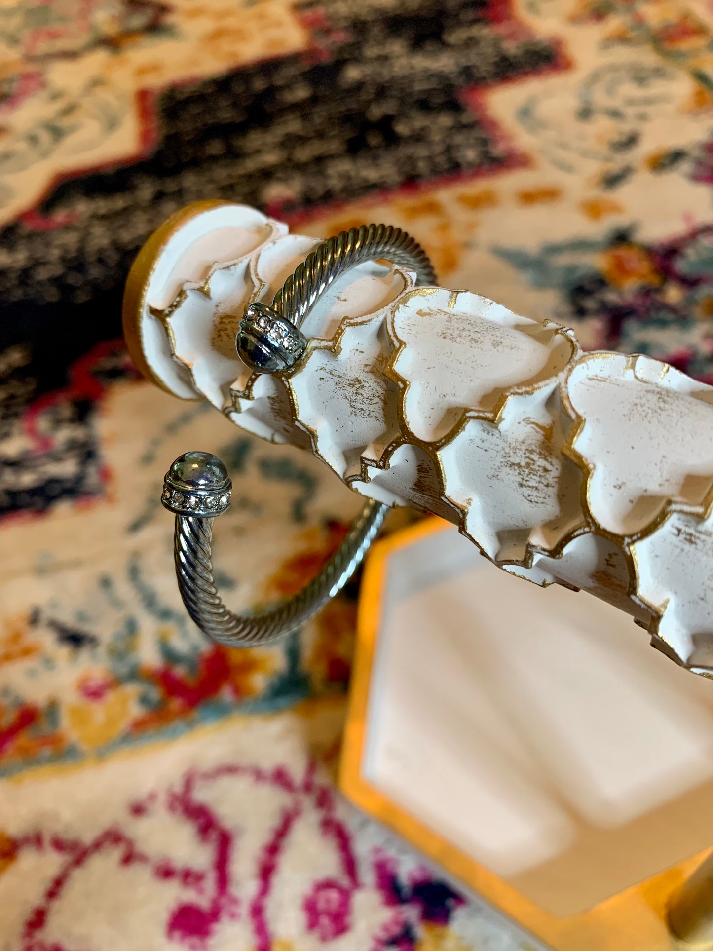 Rhinestone detail bangle