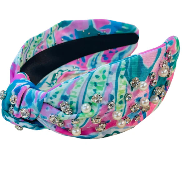 Floral Pearl & Stone Headband