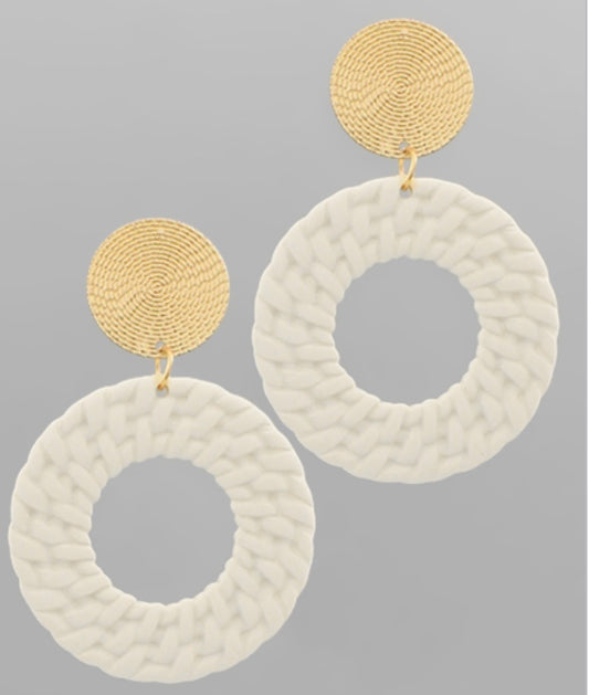 Rubber Coated Circle Earrings