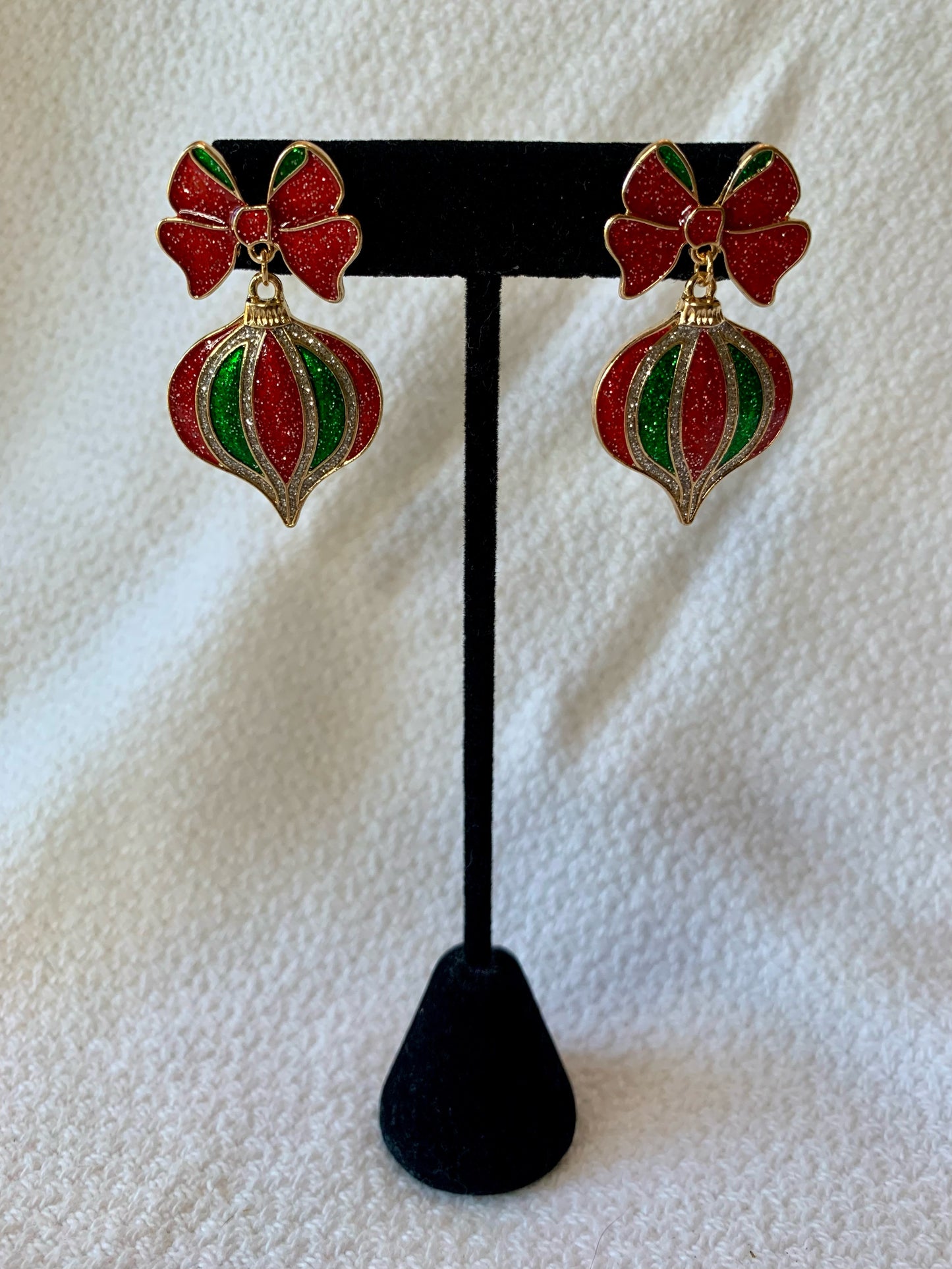 Gorgeous Sparkle Ornaments with Bow Post