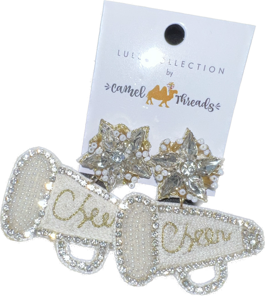 Cheer Out Beaded Rhinestone Earrings