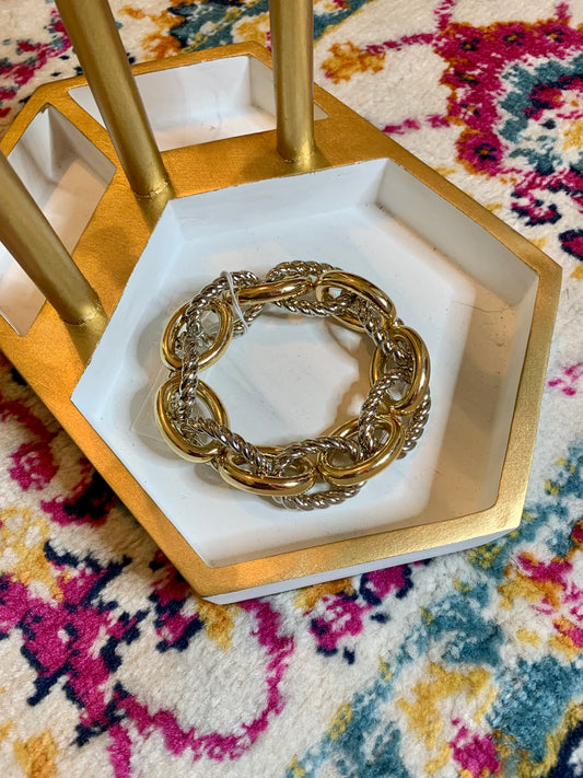 Chunky and Classic linked bracelet