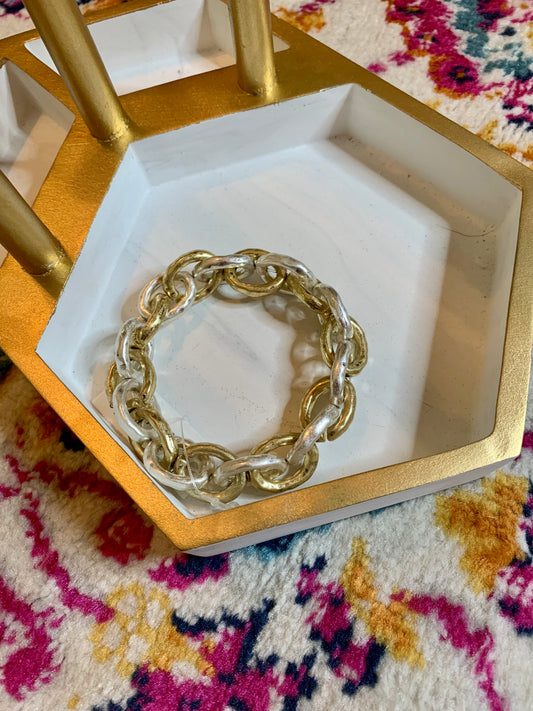 Chunky and Classic linked bracelet