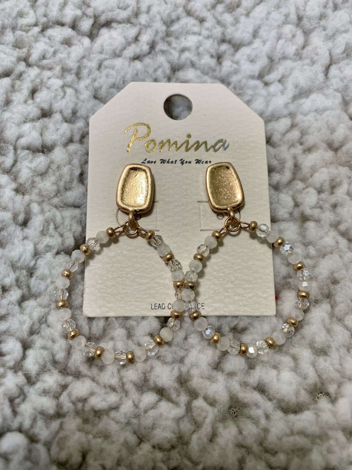 Crystal Metallic Beaded Detail Dangles