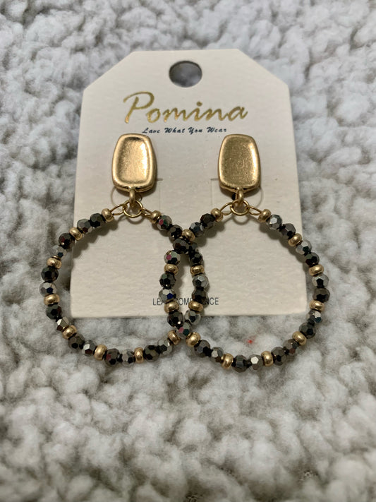 Crystal Metallic Beaded Detail Dangles