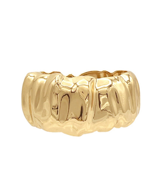 Gold Organic Shape Hinge Bracelet