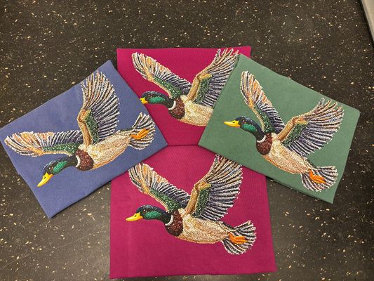 Faux Rhinestone Duck Graphic Tee
