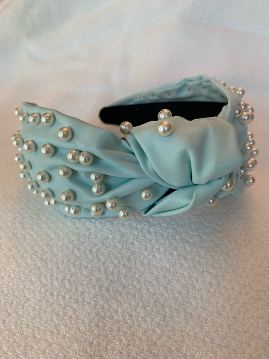 Leather Headbands with Pearl Detail