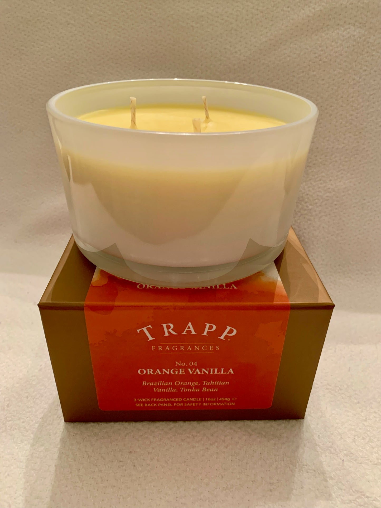 Orange Vanilla 3 Wick Candle