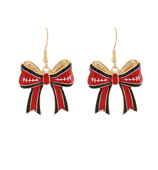 Gameday ribbon Enamel Drop Earrings
