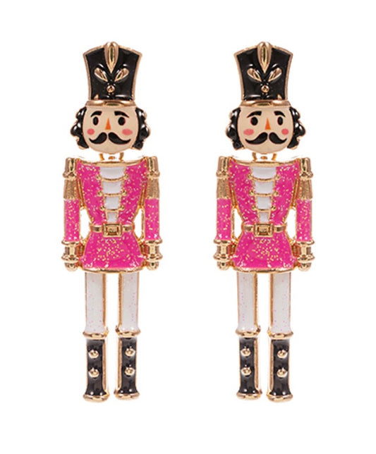 Christmas Nutcracker Enamel Earrings