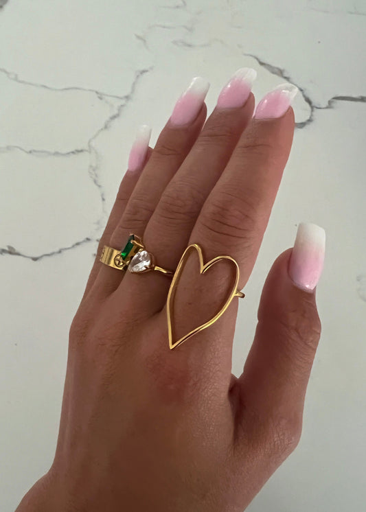 GOLD HEART RING
