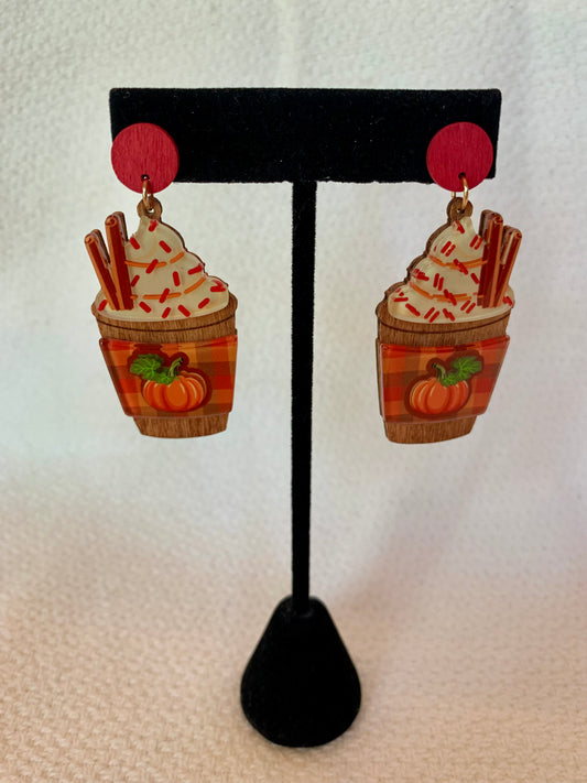 Pumpkin Spice Latte Earrings