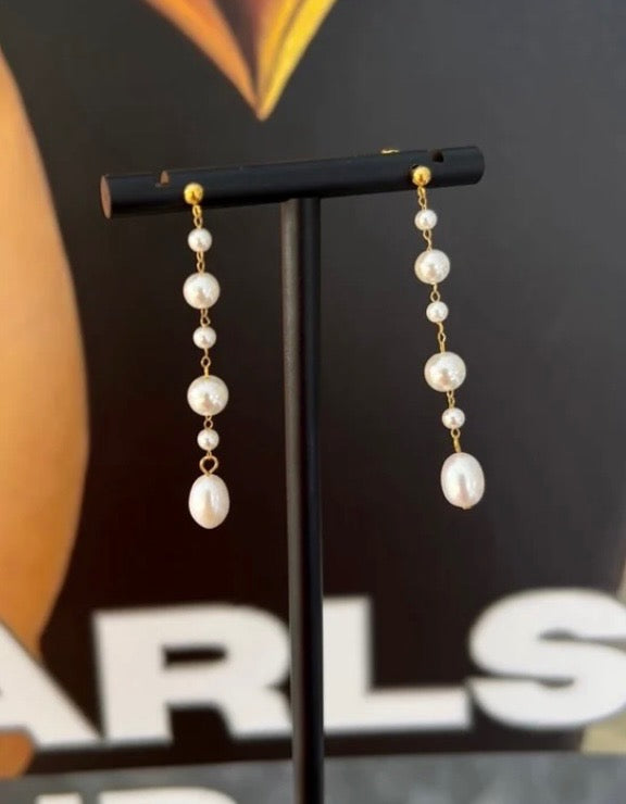 Long Pearl Earrings