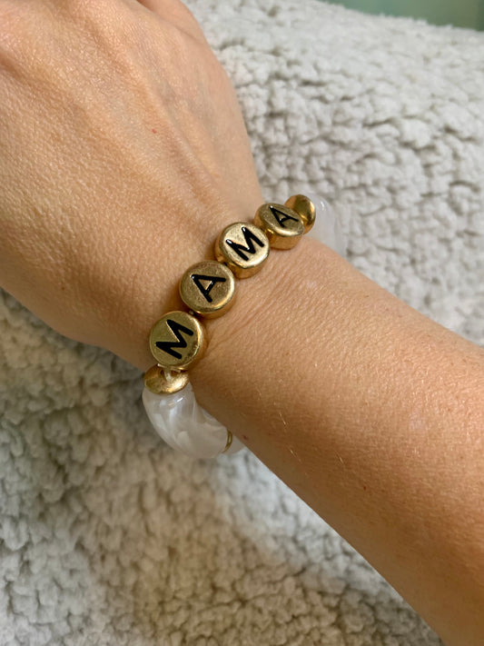 Mama Marble Stretchy Bracelet