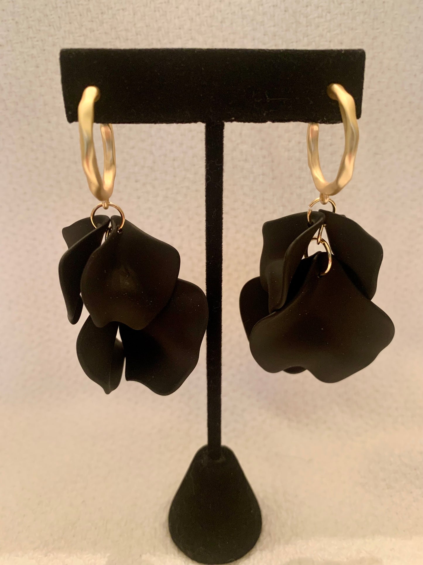 Color Coated Petal Dangles with Circle Gold Post