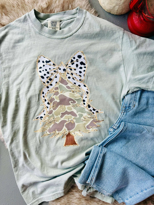 Camo Christmas Tree Graphic Tees