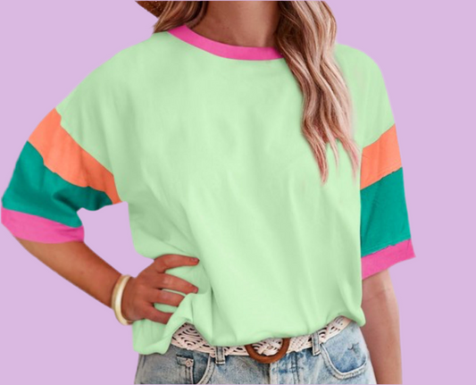 Color Block Sherbet Shirt