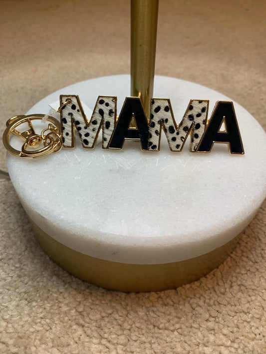 MAMA Keychain Cow Print