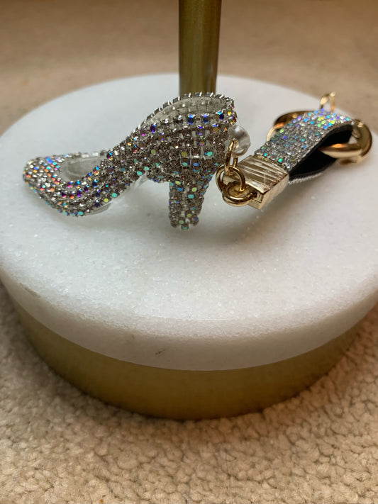 Glass Slipper Rhinestone Keychain