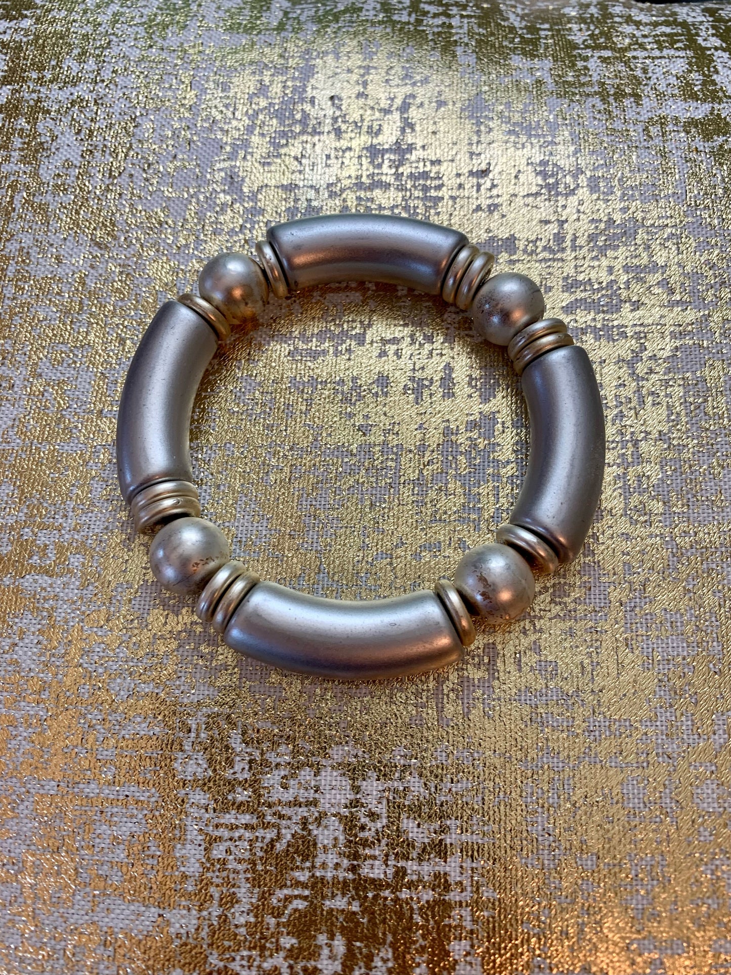 Silver Metallic acrylic Bracelet
