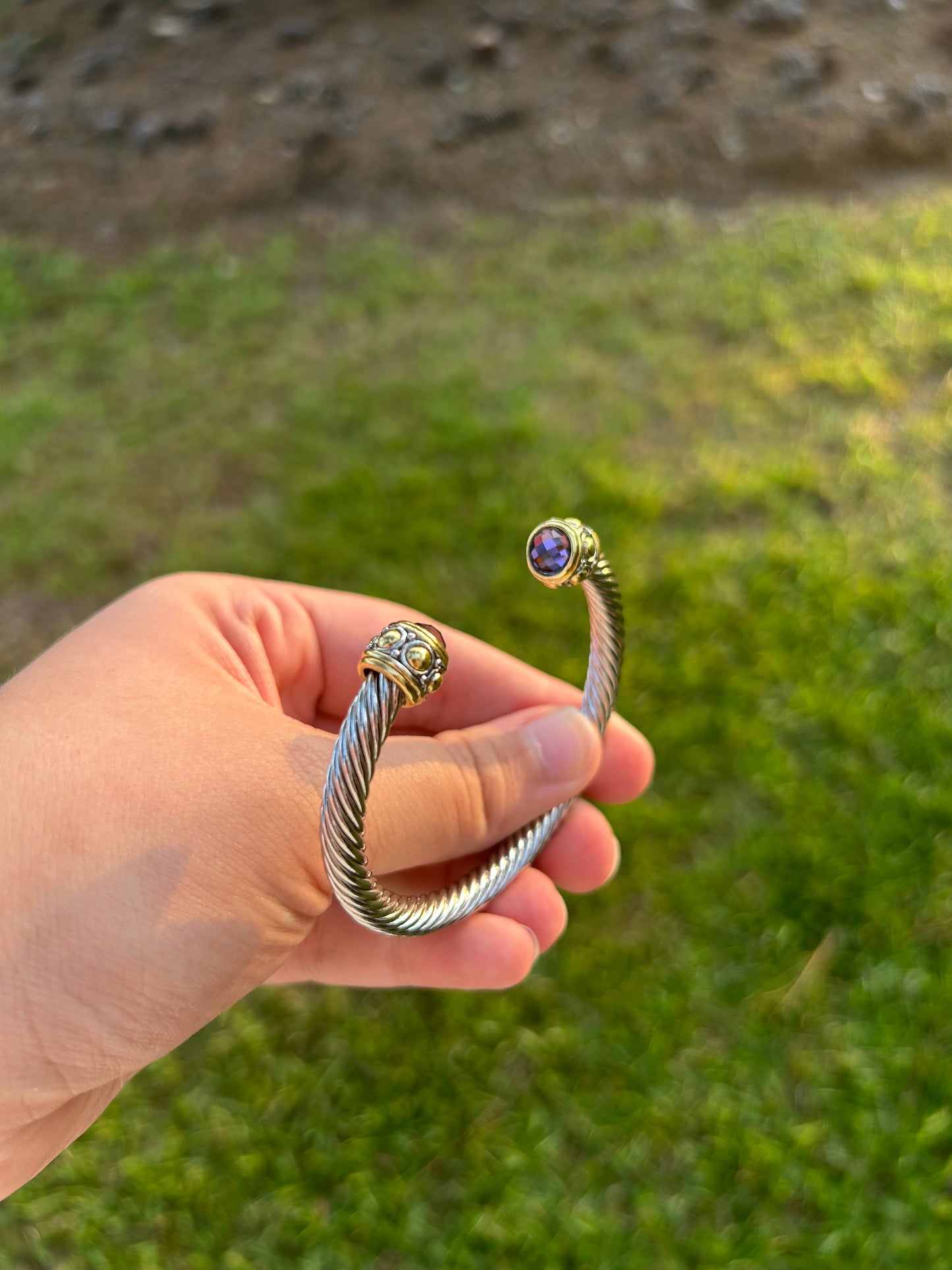 Bracelet with Purple Stone Detailing