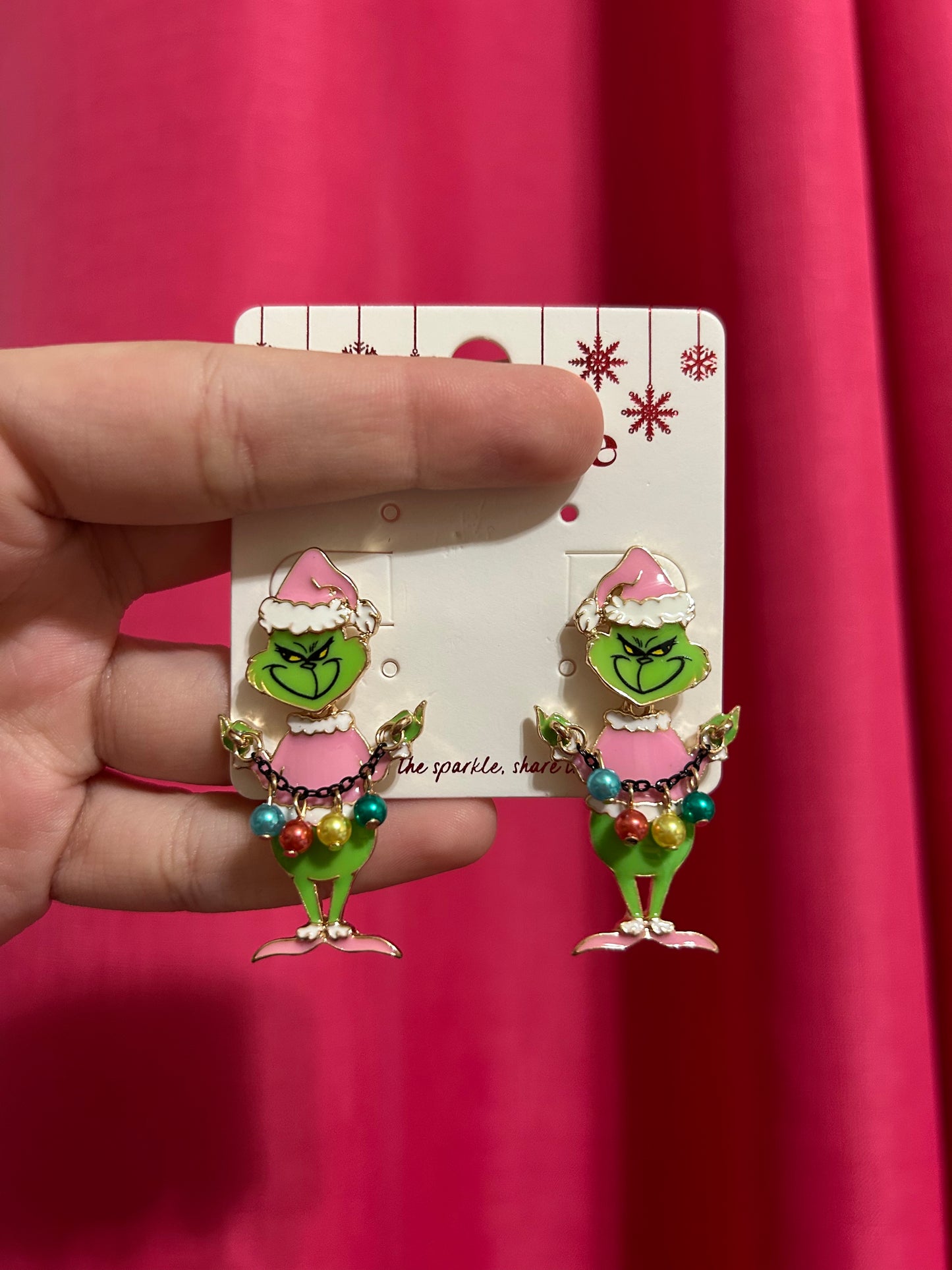 Sneaky Miss Who Christmas Earrings