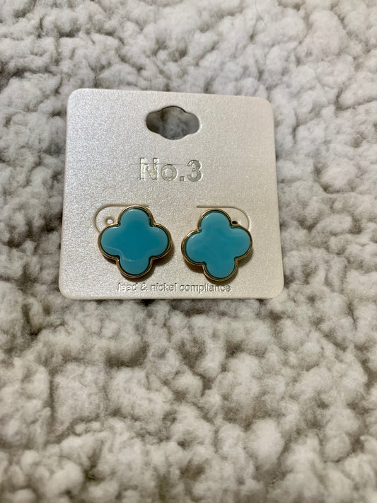 Clover Blue Studs