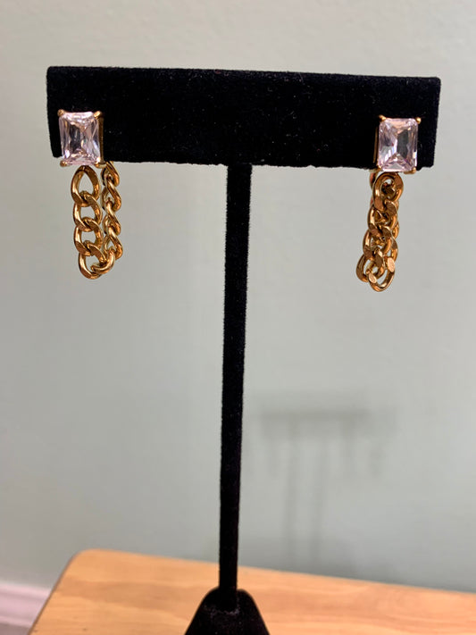 Diamond Chain Earrings