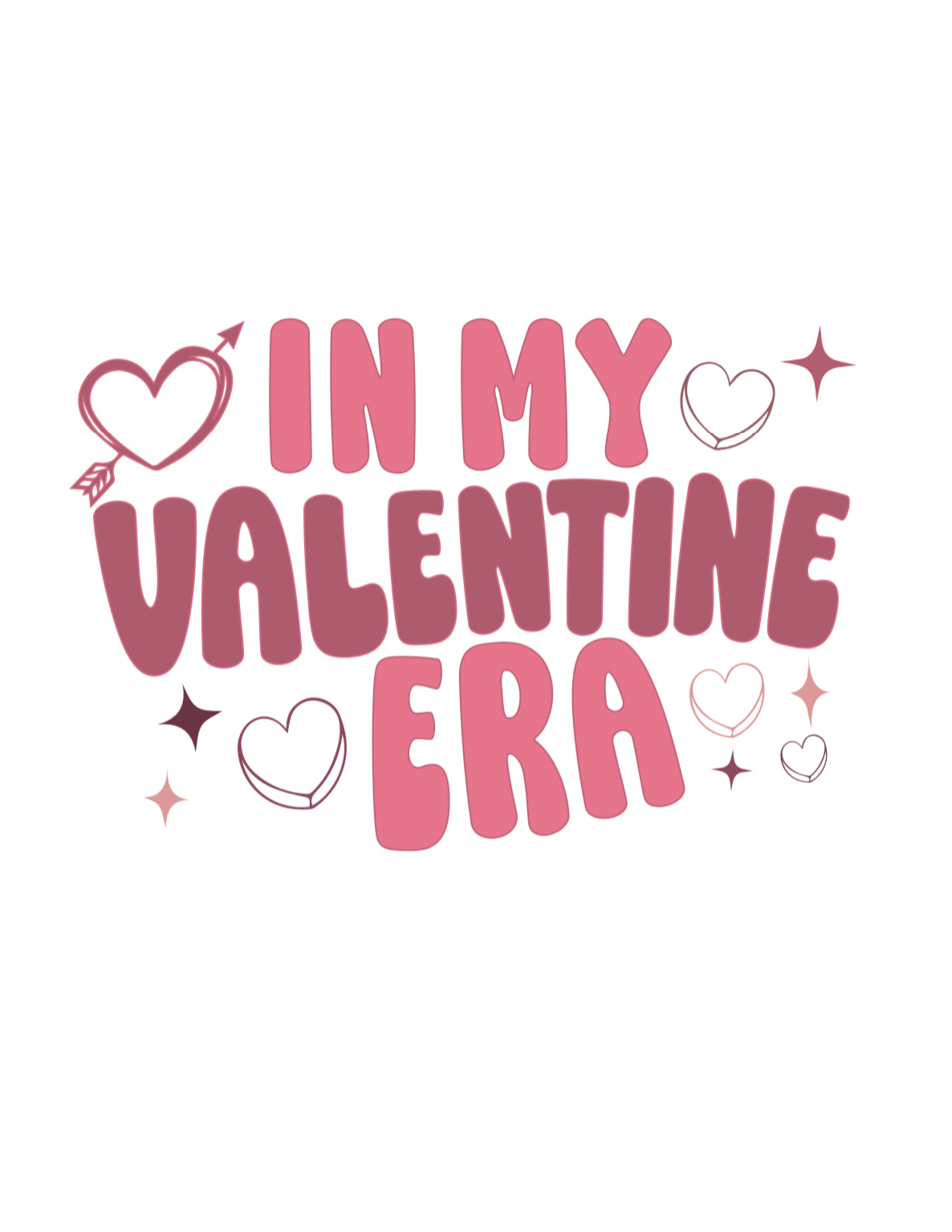 "In My Valentine Era" Valentine Pullover Design