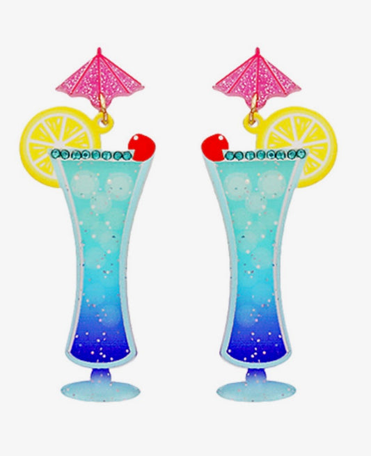 Fancy Cocktail Acrylic Drink Earrings