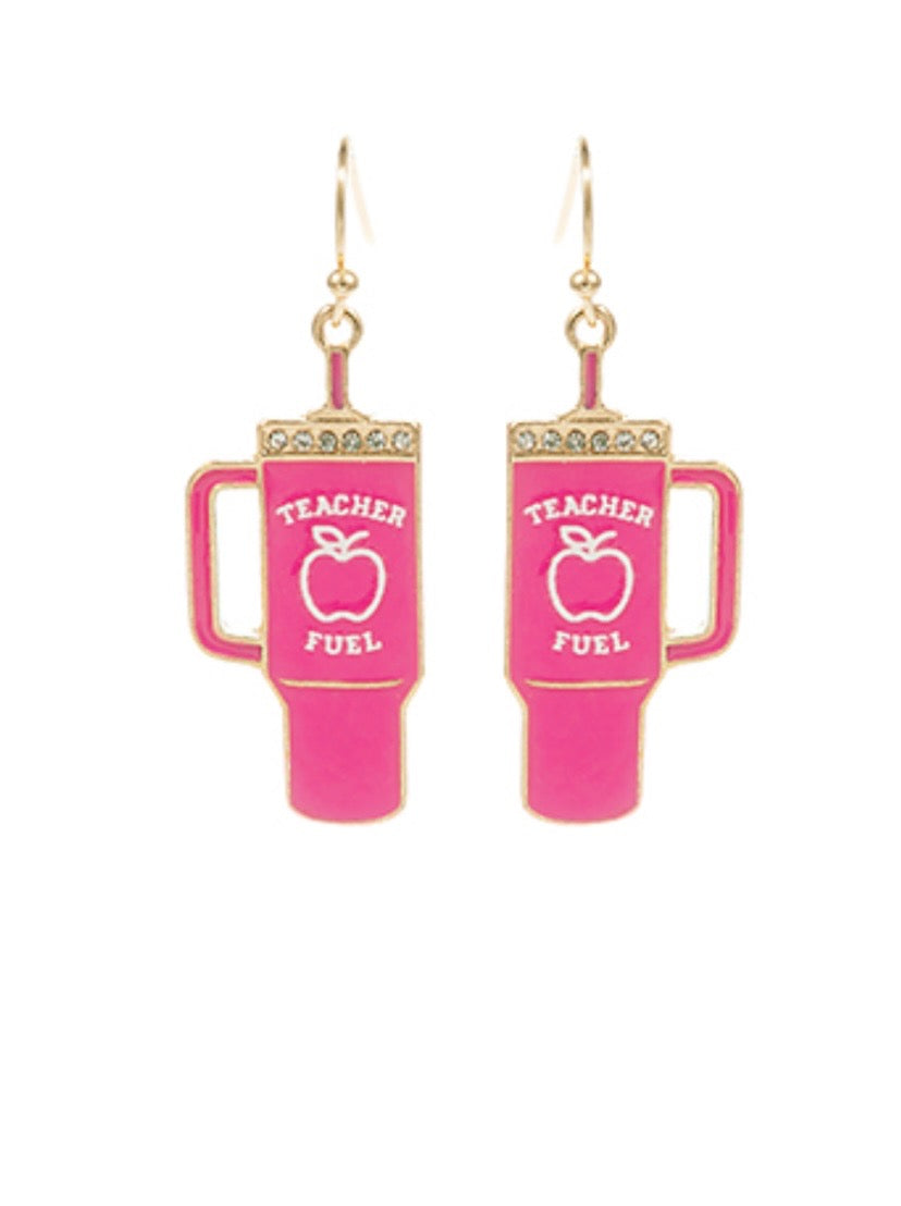 Teacher Fuel Tumbler Earrings