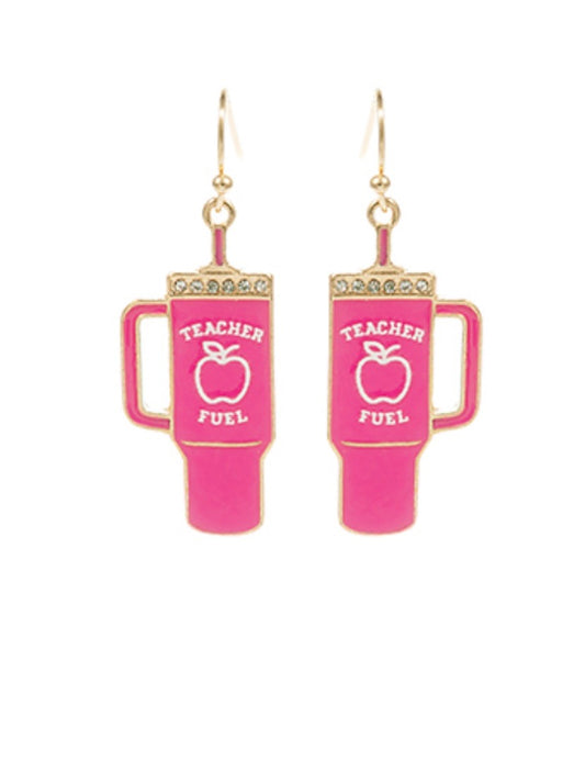 Teacher Fuel Tumbler Earrings