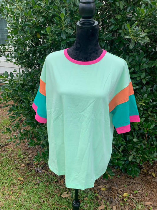 Color Block Sherbet Shirt