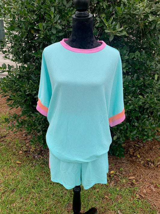 Colorful Ribbed Set