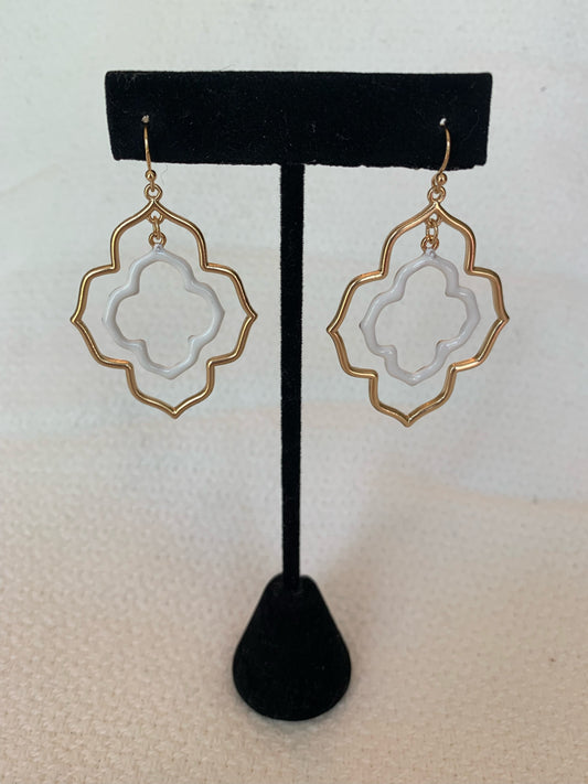 The Natalie Statement Gold and Color Dangle Earrings