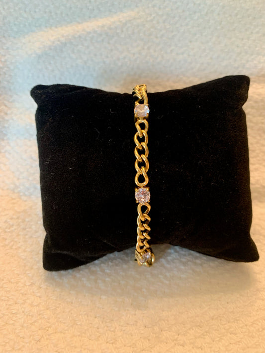 Gold Chain Diamond Bracelet