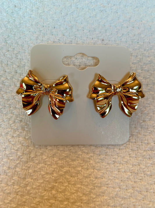 Texture Casting Bow earrings