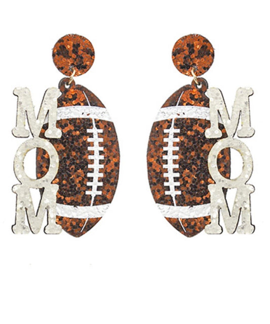 Sports Mom Football Earrings