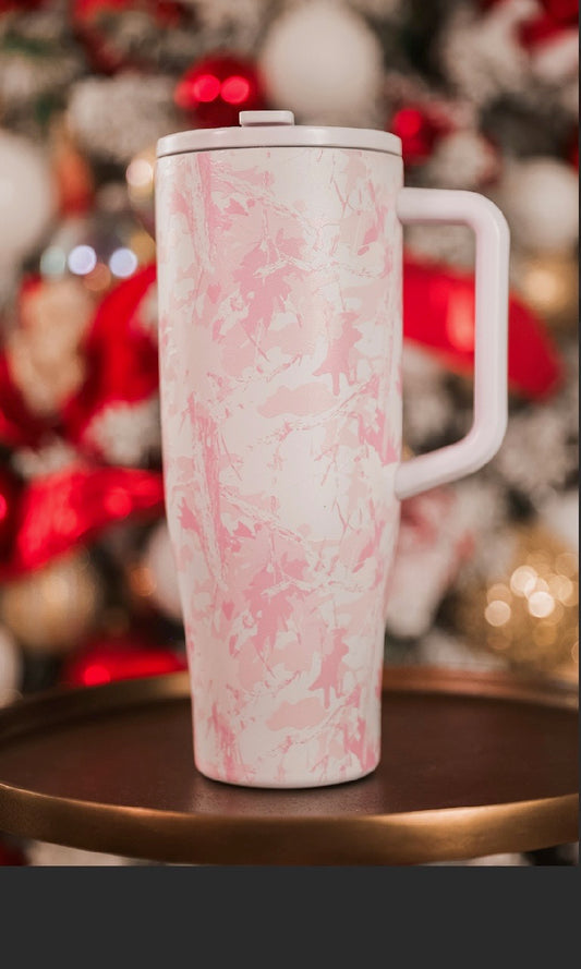 Chloe Camo Sleek Tumbler- Pink