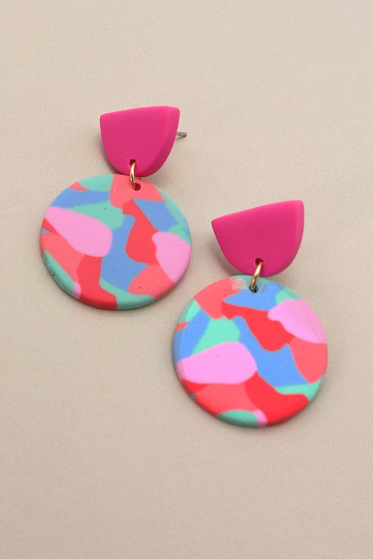 Spring Clay Statement Earrings